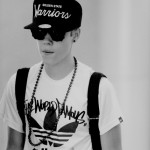 Justin Bieber solglasögon, svartvit