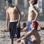 Justin Bieber, Ryan Butler & Jeremy @ Venice Beach