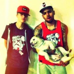 Justin & Chris Brown med hund