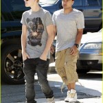 Justin Bieber och Chris Brown i studion
