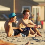 Justin Bieber, Ryan Butler & Jeremy @ Venice Beach