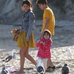 Justin, Selena, Jaxon, Jazmyn & Jeremy på Malibu Beach